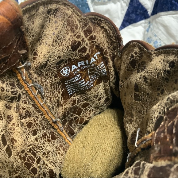 Ariat Dahlia Brown Leather Cowboy Boots - Picture 7 of 10